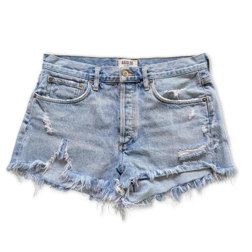 AGOLDE Parker Vintage Cut Off Jean Short High Waist Women's Sz 28 Swapmeet